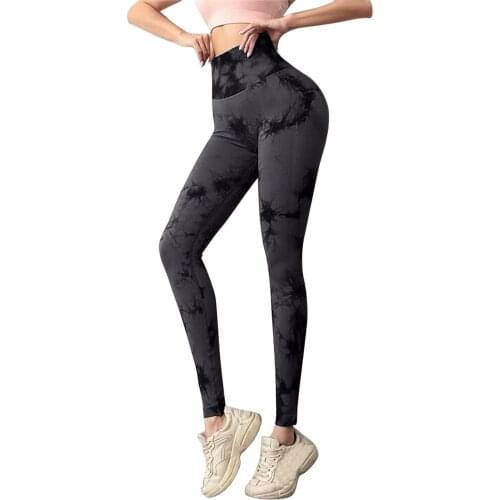 Tie Dying Seamless High Waist Leggings Women Hip-lifting Sexy Sports Legging Running Workout Clothes Push Up Pantalones Leggins