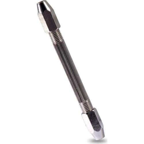 LETAOSK 4 Size Jaws Mouth Pin Vise Hand Drill Wire Gauge Bit Holder Tool Double Ended 2 Chucks Hobby Craft Jewelry Watch 3-1/2"