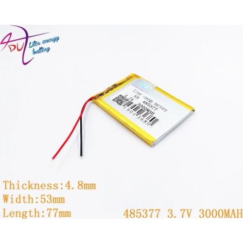 Size 485377 3.7V 505575 3000MAH Lithium polymer Battery With Protection Board For GPS Tablet PC Digital Products