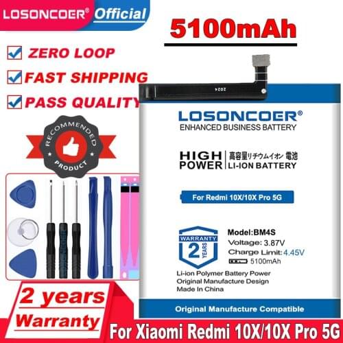 LOSONCOER Xiaomi Redmi 10X 4G Phone Batteries