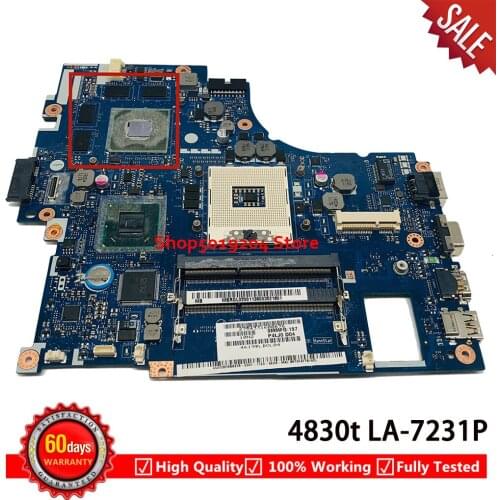 MB.RGL02.001 MBRGL02001 P4LJ0 LA-7231P Mainboard For Acer aspire 4830TG 4830T 4830 Laptop Motherboard