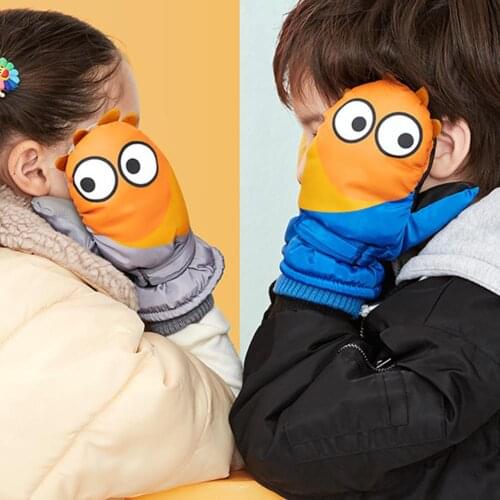 Cute Kids Children Winter Waterproof Thick Warm Snow Ski Snowboarding Gloves