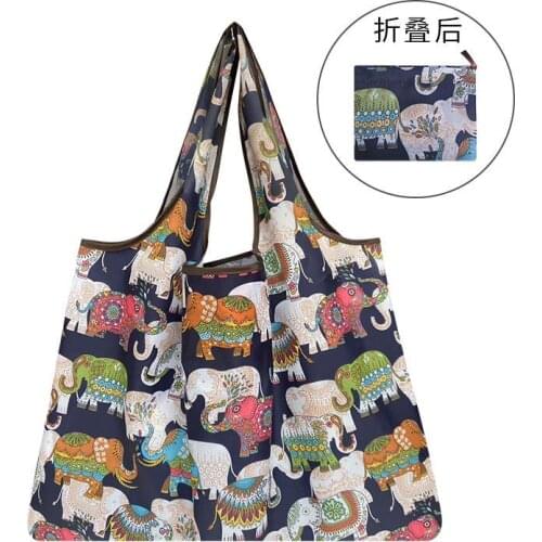 Reusable folding shopping bag high quality large handbag environmental protection bag gift bag lady Shoulder Bag Handbag