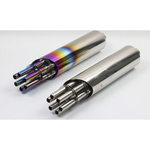 Motorcycle Motorbike Modified Exhaust Pipe Gatling Gun Style Motorbike Scooter Exhaust End Pipe Mufflers AK025