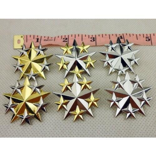 Set US Military Six Star Rank Badge Insignia Pin US Officer Shoulder Badge
