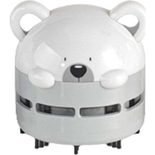 Mini Cartoon Bear Desktop Vacuum Cleaner USB Charging Night Light Keyboard Table Cleaner for Vehicle робот пылесос