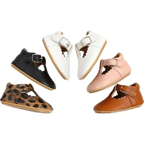 Pudcoco 0-18M Shoes Infants Girl Anti Slip Leather Walking Decoration Ruffle Hem Birthday Sneaker Leopard /Solid First Walker