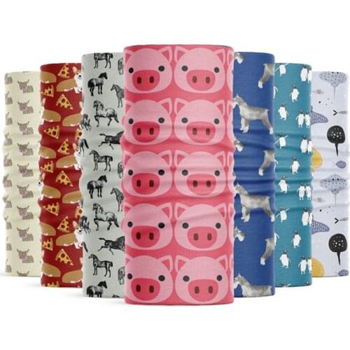 New 3D Printed Women Ring Scarf Magic Sports Headscarf Women Hair Band Tubular Face Neck Hijab Scarf Headband Bike Cover Bandana