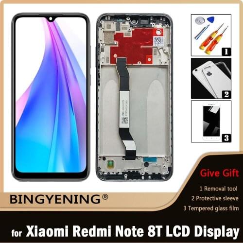 Original For 6.3 inch Xiaomi Redmi Note 8T LCD Display Screen Touch Digitizer Assembly with Frame Replace