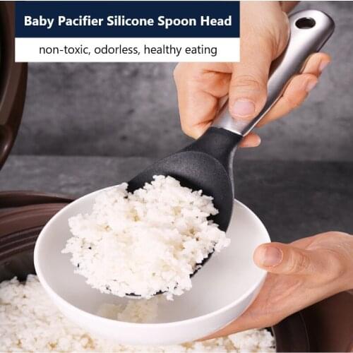 Hanging Hole Design Of Household Thickened Silica Gel Heat-resistant Dining Spoon To Save Space Kitchen Tools