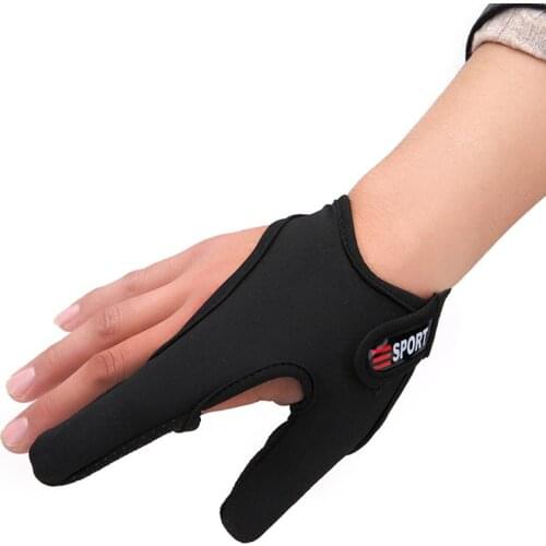 Professional Thumb + Index Finger Neoprene Glove for Fishing Cycling, 2 Finger Fishing Gloves Casting Finger Stall Protector