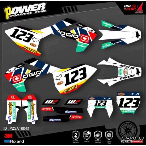 PowerZone Custom Team Graphics Decals 3M Stickers Kit For Husqvarna Sticker 2016-18 TC FC TX FX FS 2017-19 TE FE 125-450cc 45