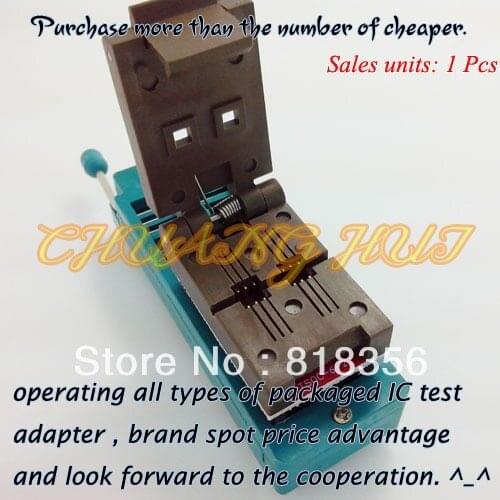 QFN6/WSON6 Programmer Adapter Size 4.2x4.5 Pitch: 1.27mm (Two placement/Flip test seat)