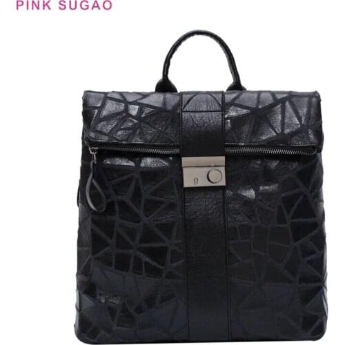 Pink Sugao backpack leather backpack women small backpack purse book bag travel backpack girls bags high quality laptop backpack