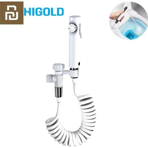 2020 Youpin HIGOLD Handheld Spray Gun Toilet Pressurized Flusher Strong Flushing 2M Telescopic Tube Handheld Bidet Sprayer