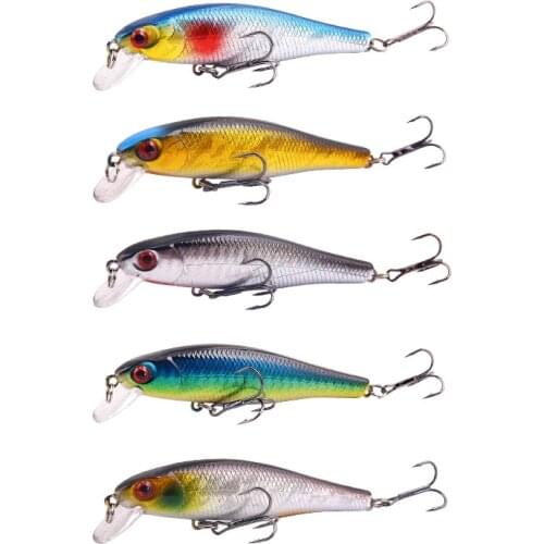 1PCS 8cm/9g Fishing Lure Quality Minnow Lure Lifelike Plastic Hard Bait Pesca Artificial Jig Wobblers Crankbait Fishing Bait