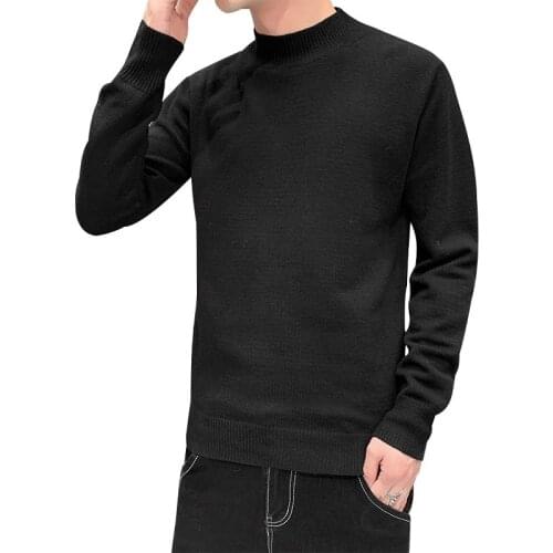 Winter Warm Men Thermal Underwear Long Sleeve Pullover High Neck Turtleneck Stretch Slim Basic T Shirt Jumper Knit Sweater Top