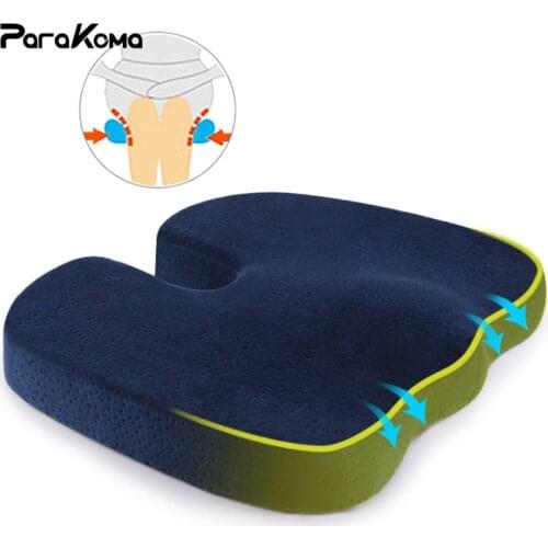 U Shaped Travel Seat Cushion Coccyx Orthopedic Massage Chair Cushion Car Office Memory Foam Pillow Support Sciatica Pain Relief