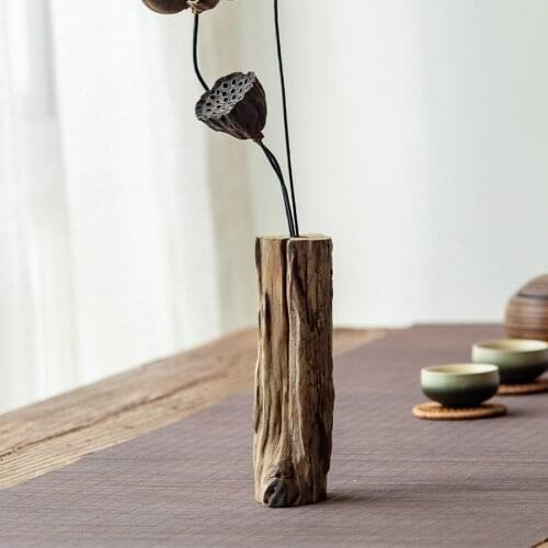 Vintage Design Vase Wooden Irregular Antiquity Glamour Retro Vase Personality High Quality Vaas Groot Flower Decoration EI50VA