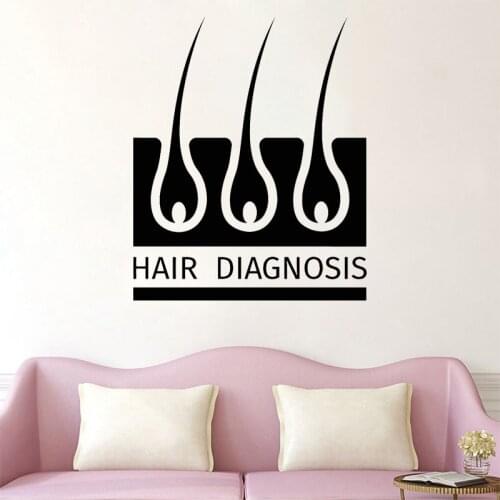 Hair Salon Wall Stickers Healthy Clinic Window Vinyl Decals Dermatology Decoration Diagnosis Care Mural Removable O83