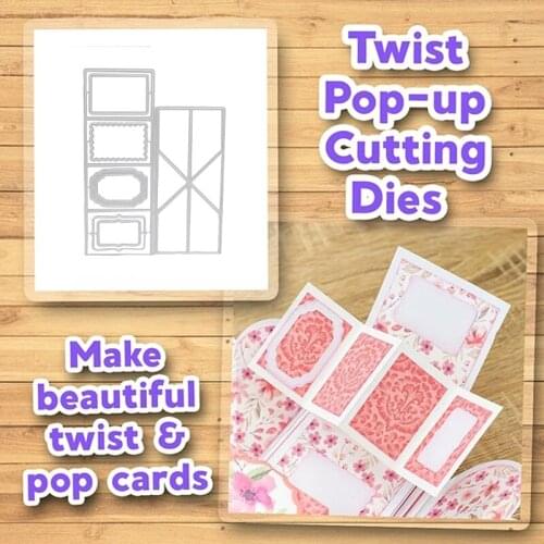 Twist Pop-Up Cutting Dies Handmade Embossing Tools for DIY Scrapbooking Paper Birthday Card E7