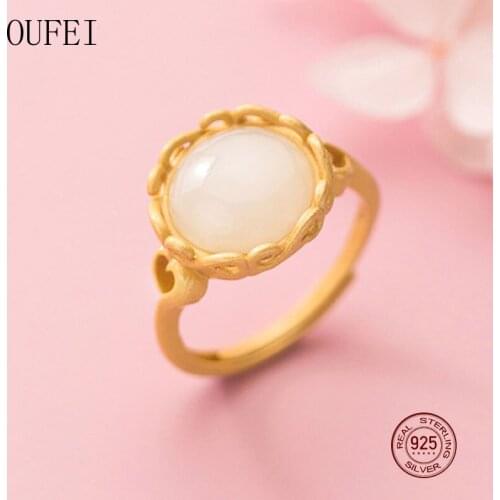 Chalcedony Ring Women Fine Fashion 925 Sterling Silver Rings Luxury Accessories 2020 Trends Fine Jewelry