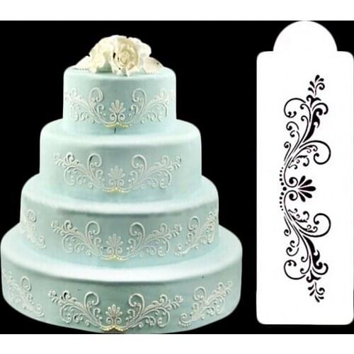 Bakeware 1PC Baking Kitchen Accessories Flower Fondant Cake Decorating Tools Cake Stencil Template Mold