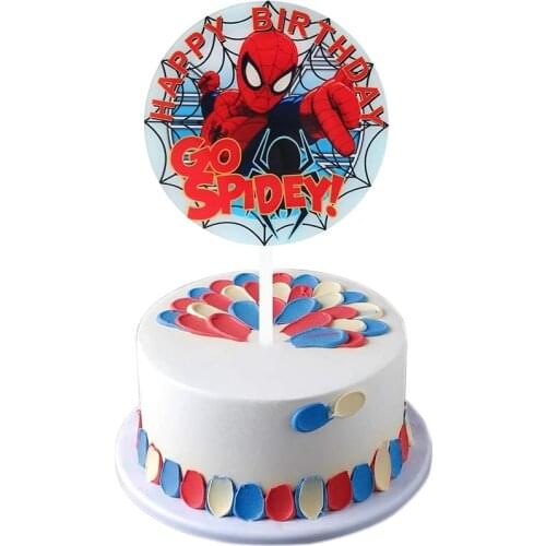 1pcs Spiderman Cake Decoration Spider-Man Theme Party ornaments Cartoon Theme Cake insert Hero kids Birthday Decoration Supplies