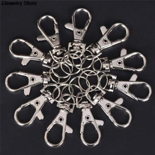 10PCS Metal Lobster Trigger Swivel Clasp Hooks Clip Buckle Jewellery Making Arts Crafts Key Ring Keychain Sleutelhanger Ring Hot