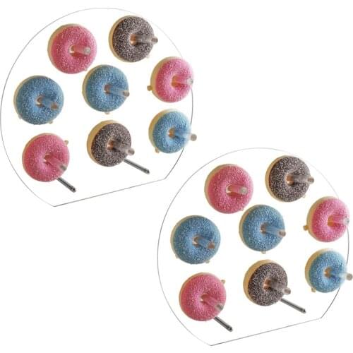 2 Pack Acrylic Donut Display Stand Donut Wall on Table Donuts Rack Display with 8 Pillars for Donut Party Decorations