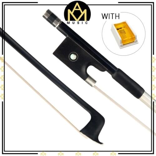 4/4 Violin Bow Carbon Fiber Violin Bow Graphite Black Bow 4/4 Acoustic Violin Bow W/ Rosin