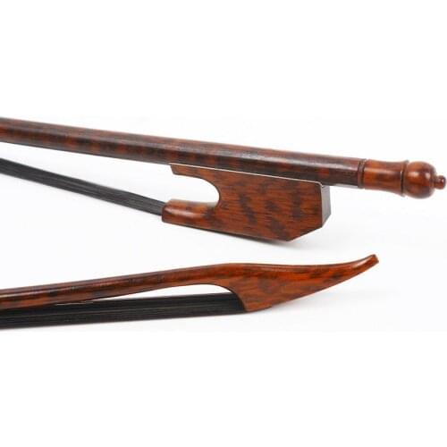4/4 Violin Bow Baroque Style Snakewood AAA Black Horse tail Hair Yinfente