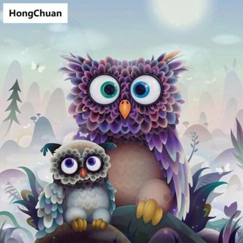 Christmas New Year Owl 5D DIY Square/Round Diamond Painting Cross Stitch Home Decoration Gift Mosaic Diamond Embroidery