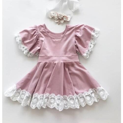 2021 New Kids Dresses For Girls Summer Dress Baby Girl Lace Clothes Princess Dress Girls Dress Toddler Girl Dresses Lace