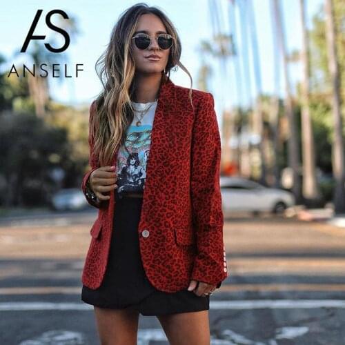 Elegant Leopard Print Blazer Women Suit Long Sleeve Turn-down Collar Slim Checked Coat Women Formal Office Work Jacket Outwear