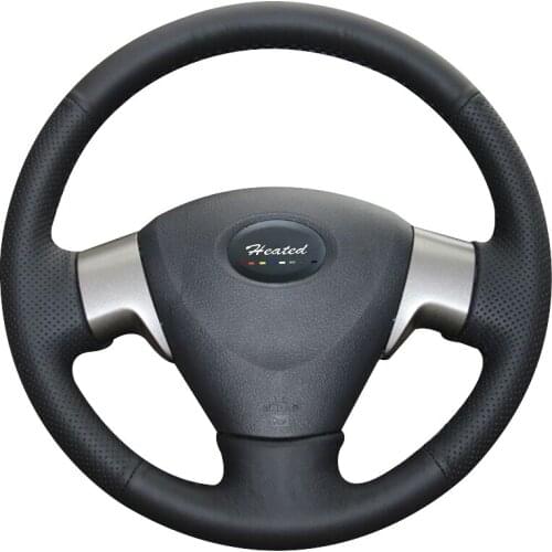 Nappa Leather Braid On Car Steering Wheel Cover for first old Toyota Auris 2007-2010 old collora braid on the steering wheel