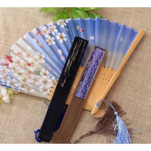 New hot sale Chinese wind gift silk fan Japanese and fan Folding fan dance props wedding party favor gift SN2953