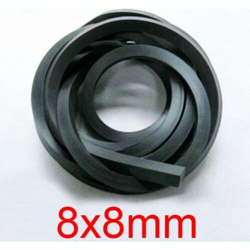 NEW 8x8mm 8mm Fluorine rubber strip,fluororubber bar,FKM FPM Viton sealing strip oil acid and alkali resistance heat-resistant