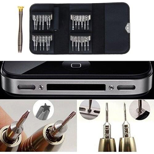 Updated Magnetic Screwdriver Set 25 in 1 Mini Wallet Pocket Repair Fix Tools Kit Mobile Phone Cellphone Tablet PC Glasses Watch