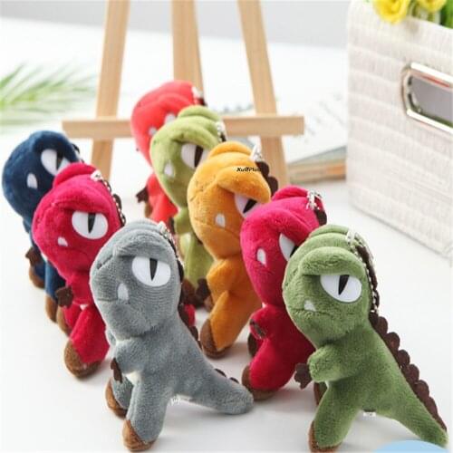 Multi Colors - 7CM Plush Stuffed Keychain TOY , Dinosaur Wedding Bouquet TOY Gift DOLL