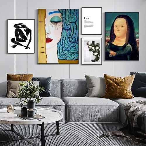 Nordic Art Abstract Girls With Tears Canvas Paintings on the Wall Art Posters And Prints Lover Canvas Art Pictures Cuadros Decor