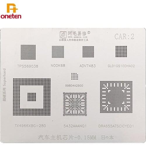 Amaoe BGA Reballing Stencil CAR2 For Car Host Chip DRA655ATSCICYEQ1 Steel Mesh