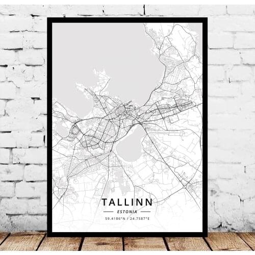 Tallinn Estonia Map Poster