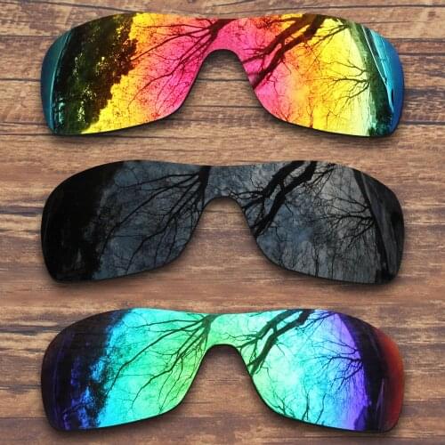 ToughAsNails 3 Pieces Black.Fire Red.Green Polarized Replacement Lenses for Oakley Antix Sunglasses