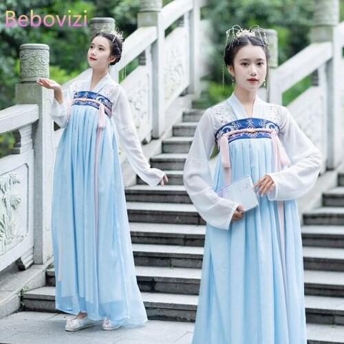 Traditional Chinese Clothing Full Chest Waist Skirt Elegant Costume Cosplay Hanfu Robe Fairy Dress Carnival Outfits for Women