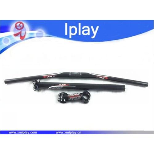 IPLAY one set carbon handlebar mtb bike handlebar + seatpost + stem bike parts riser carbon handlebar carbon seatpost
