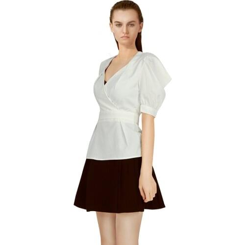 2020 Spring New Fashion Two Pieces Set Sexy V Neck White Short Sleeve Top & Skirt Sets Celebrity Evening Runway Party Set