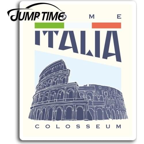 Jump Time for Rome Italy Colosseum Vinyl Stickers Sticker Laptop Luggage Truck Window Bumper Decal Waterproof Accessories