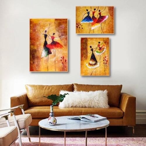 Spanish Dance Oil Painting Vintage Posters and Prints Wall Art Pictures Spain Dancer Illustration Art Canvas Painting Home Decor