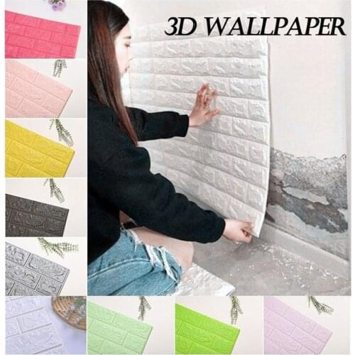Waterproof Stone Brick Wall Sticker Self adhesive Wallpaper Home Decor Wall Art Decal Living Room Bedroom Bathroom Kitchen Decor